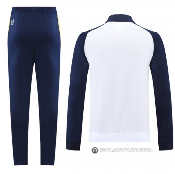 Chandal de Chaqueta del Real Madrid 22-23 Blanco y Azul