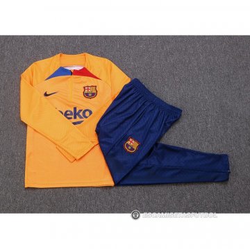 Chandal de Sudadera del Barcelona 2022-23 Naranja