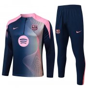 Chandal de Sudadera del Barcelona Nino 2025-26 Azul Rosa