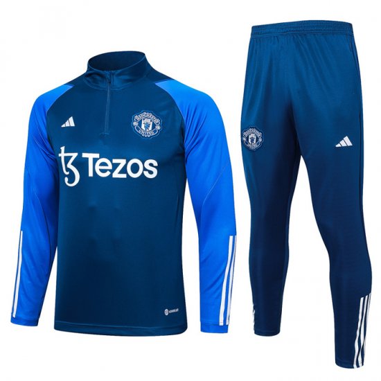 Chandal de Sudadera del Manchester United 23-24 Azul - Haga un click en la imagen para cerrar