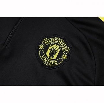 Chandal de Sudadera del Manchester United 25-26 Negro Amarillo