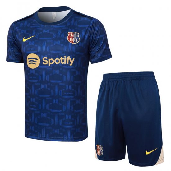 Chandal del Barcelona Manga Corta 2024-25 Azul - Pantalon Corto - Haga un click en la imagen para cerrar