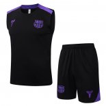 Chandal del Barcelona Sin Mangas 25-26 Negro Purpura