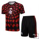 Chandal del Flamengo Manga Corta 25-26 Negro Rojo - Pantalon Corto