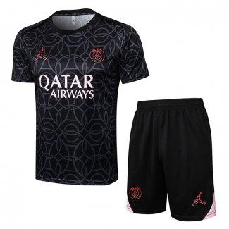 Chandal del Paris Saint-Germain Jordan Manga Corta 2024-2025 Negro - Pantalon Corto