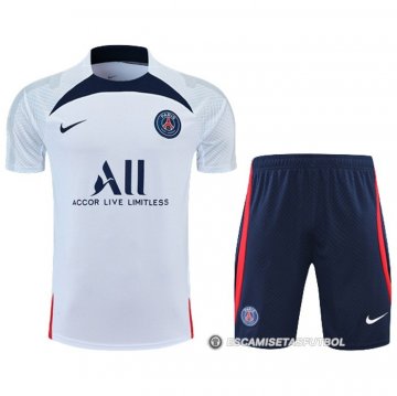 Chandal del Paris Saint-Germain Manga Corta 2022-23 Blanco - Pantalon Corto