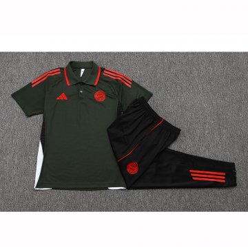 Conjunto Polo del Bayern Munich 25-26 Verde Oscuro