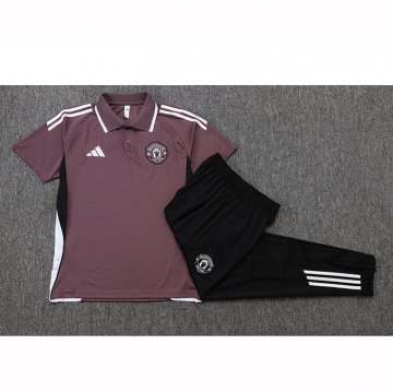 Conjunto Polo del Manchester United 25-26 Marron