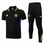 Conjunto Polo del Manchester United 25-26 Negro Amarillo