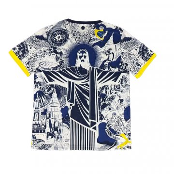 Tailandia Camiseta Brasil Jesus 25-26 Gris